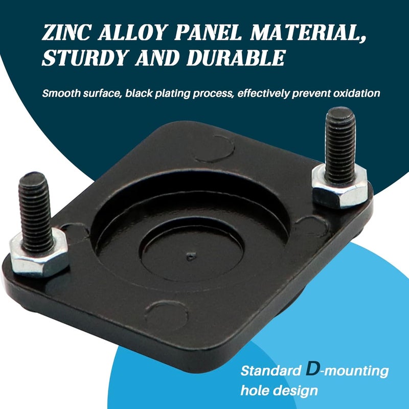 Terixe 12 Pack Panel-Mount Blank Plate - D-Series Zinc Alloy Rack Mount Plate for Chassis Connectors and XLR Connectors, With Installation Screw and Nut - Image 4